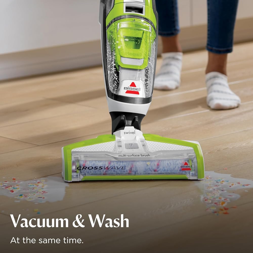 BISSELL Crosswave Turbo Vacuum Mop All in One Wet and Dry Vac Combo Hard Floor &amp; Area Rug Cleaner, 3888A
