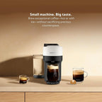 Nespresso Vertuo Pop+ Coffee and Espresso Maker by Breville with Milk Frother, Coconut White