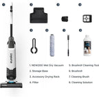 Eureka All in One Wet Dry Vacuum Cleaner and Mop for Multi-Surface Lightweight Self-Cleaning System, for Hard Floors and Area Rugs, 2-in-1, Corded