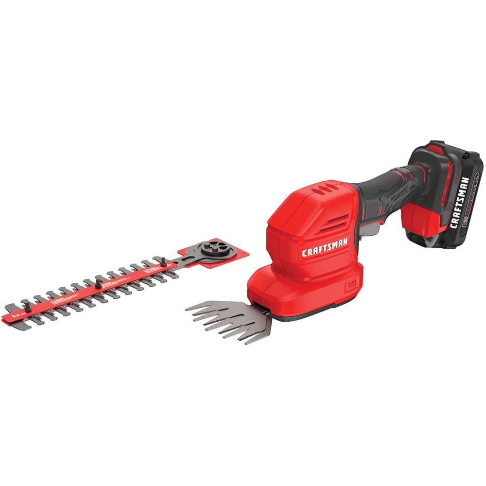 CRAFTSMAN V20 Cordless Handheld Grass Trimmer and Mini Hedge Trimmer Kit (CMCSS800C1)