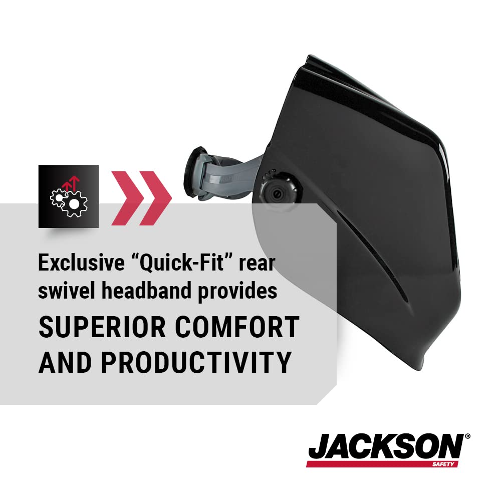 Jackson Safety Insight Auto Darkening Welding Helmet Ultra Lightweight Protective Welder Helmet with Digital Variable Auto Darkening Filter and HLX100 Shell for Men and Women, Universal Size