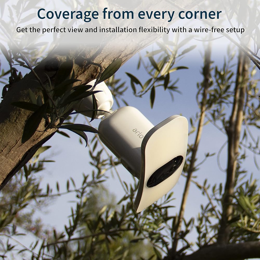 Arlo Pro 3 Floodlight Security Camera 2K HDR 2000-3000 Lumens | Wire-Free | Protect Driveways &amp; Alleyways | Connects to Wi-Fi | Color Night Vision, Motion Sensor, 2-Way Audio, Rechargeable (White)