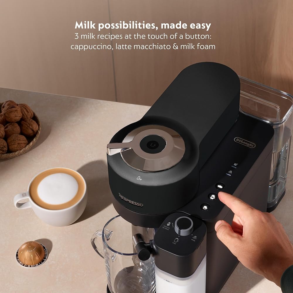 Nespresso Vertuo Lattissima Coffee and Espresso Maker by De'Longhi, Matte Black &amp; Glossy