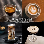 De'Longhi Dedica Duo Compact Espresso Machine Cold Brew Coffee Maker with Milk Frother Wandfor Espresso, Hot &amp; Iced Coffee, Cappuccinos, Lattes &amp; Home Barista Brewing, Stainless Steel