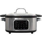 Chef'sChoice Multicooker, Large 6-Quart Capacity Multipurpose Non-Stick Vessel and Variable Temperature Control with Keep Warm and 12 Cooking Presets, 1300-Watts, Stainless Steel