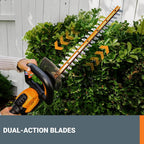 WORX WG261 22" 20V Cordless Hedge Trimmer, Battery &amp; Charger Included