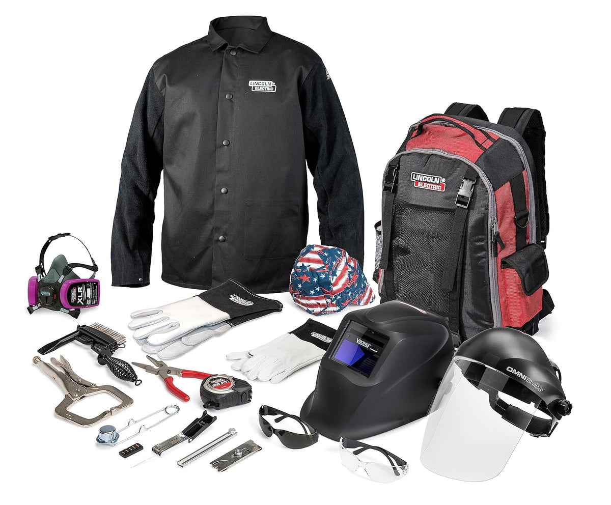 Lincoln Electric Intermediate Education Welding Gear Ready-Pak Comprehensive PPE &amp; Tool Kit 18 Products K4595-MIndustrial &amp; Scientific