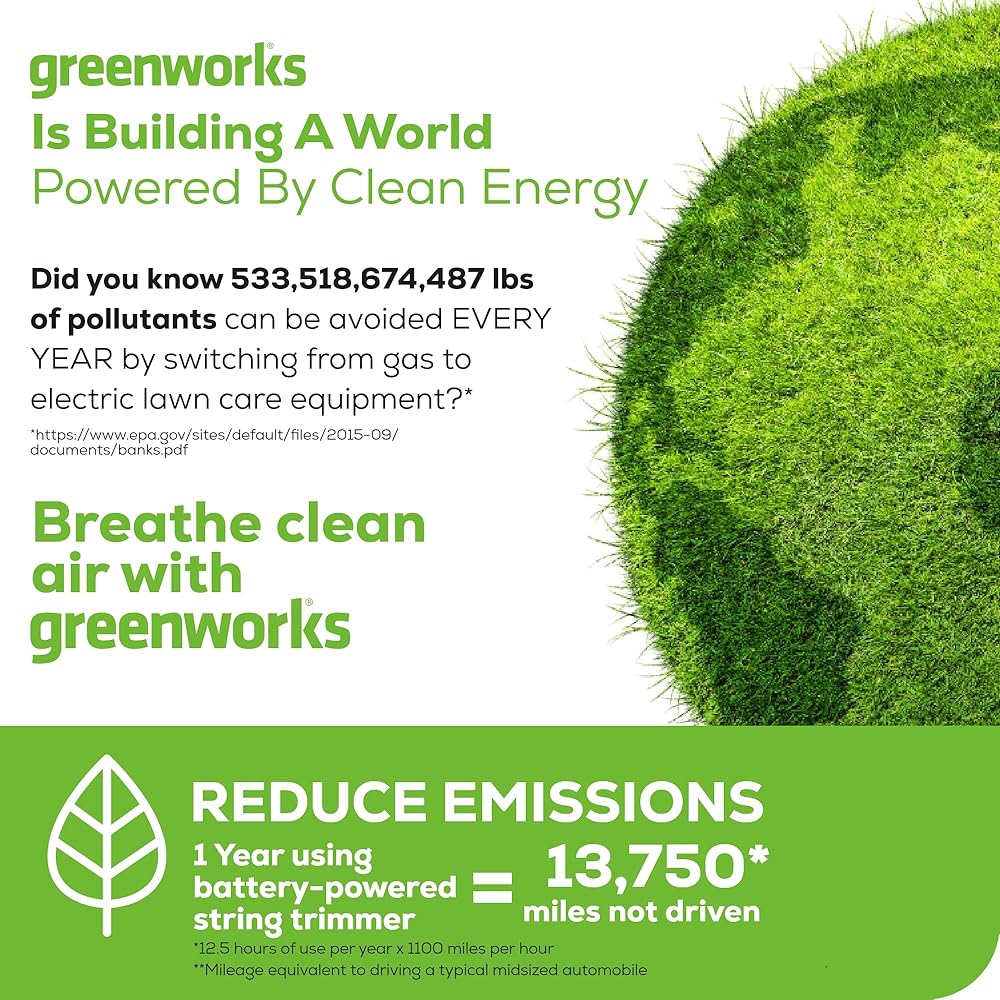 Greenworks 40V Lawn Care Combo Kit, Trimmer &amp; Blower for Edging &amp; Leaf Cleanup, 2.0Ah Battery &amp; Charger (Gas-Free Yard Duo)