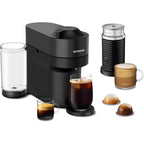 Nespresso Vertuo Pop+ Coffee and Espresso Machine by De'Longhi with Aeroccino Milk Frother, Liquorice Black