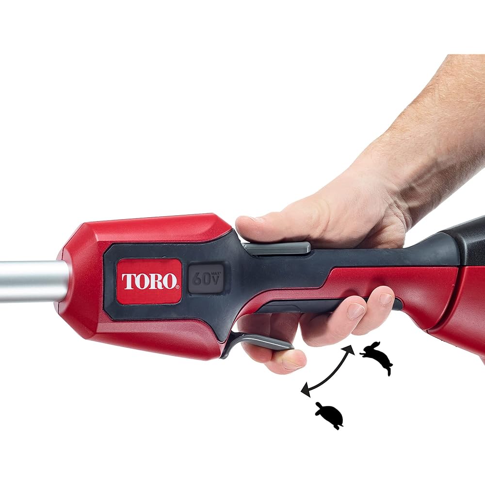 Toro Flex Force Power System 60 Volt Max Lithium Ion Brushless Cordless with Electric String Trimmer and Brushless Motor for String Trimmers, Black