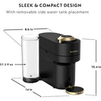 Nespresso Limited-Edition Vertuo Pop+ Coffee and Espresso Maker by Breville, Matte Black Gold