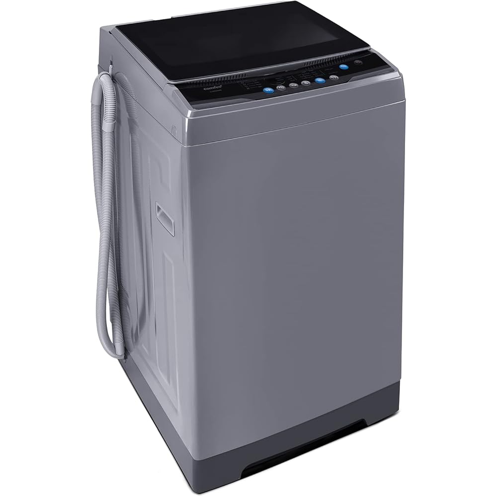 COMFEE’ 1.6 Cu.ft Portable Washing Machine, 11lbs Capacity Fully Automatic Compact Washer with Wheels, 6 Wash Programs Laundry Drain Pump, Ideal for Apartments, RV, Camping, Magnetic Gray