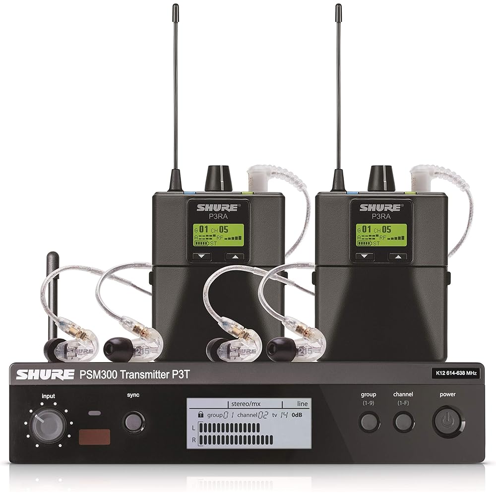 Shure PSM300 Twin Pack Pro Wireless in Ear Monitor System G20 Band