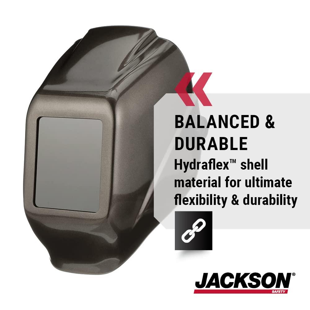 Jackson Safety HLX 100 Welding Hood Fixed Front Welding Helmet Shade 10, ANSI Z87.1 Heavy Metal Gray