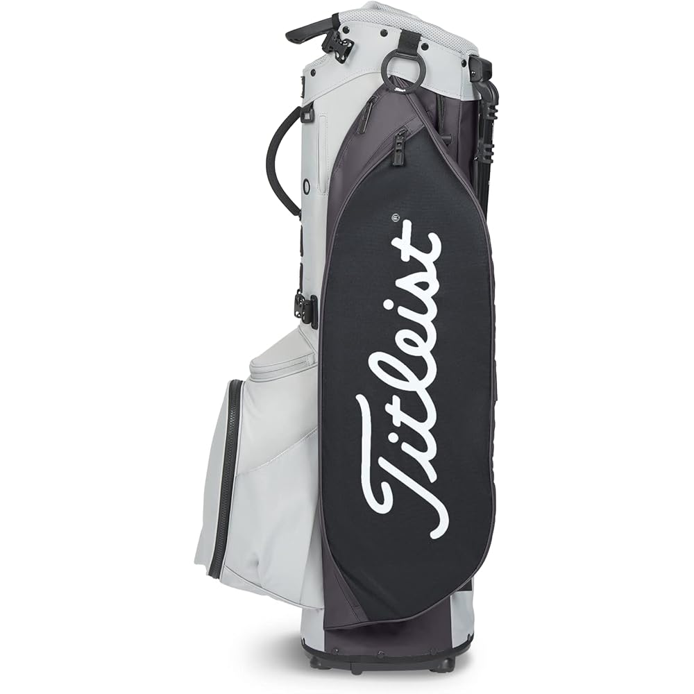 Titleist Players 5 Gray/Graphite/Black Golf Stand Bag with Premium Double Strap, 5-way Top Cuff, and External Drink Sleeves
