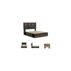 Queen Bookcase Bed with 4 Storage Drawers
