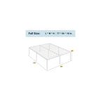 Full Size Bed Frame, 18 Inch Metal Beds with Storage Space, White