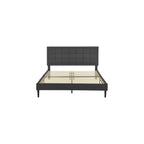 Mornington Upholstered Platform Bed Frame, Dark Gray, Full Size