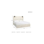 King Bed Frame, Cambeck Farmhouse Whitewash