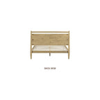 Adept Wooden Bed Frame with Headboard, Solid Wood Foundation with Silent Slats and Wood Central Supports, 1000 Lb Capacity, Effortless Assembly, Queen - Sand