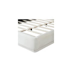 King Size Upholstered Bed with Velvet Fabric, Modern Upholstered Platform Bed with Headboard and Solid Frame for Bedroom, No Box Spring Needed, White