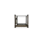 Maylee King Canopy Bed Frame, Dark Brown Wood