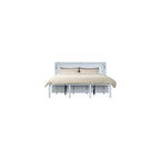 Murphybedz Tuscany Murphy Cabinet Chest Bed with Charging Station 6 Inch (White, King)