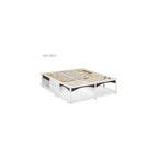 Pet-Friendly Platform Bed Frame, No Headboard Platform Bed, with Storage Drawers, Pet-Friendly Design, King Size, White