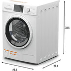 KoolMore 2-in-1 Front Load Washer and Dryer Combo, 2.7 Cu. Ft., for Apartment, Dorm, RV, 16 Wash and 4 Dry Cycles, Compact Space Saver [White] [120V] (FLC-3CWH)