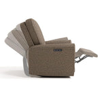 Storkcraft Amalfi Deluxe Power Recliner Swivel Glider (Mountain Brown Boucle) – Premium Electronic Power Recliner for Nursery, Includes Dual-USB Charging Port with USB-A &amp; USB-C, Glider Rocking Chair