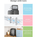 COMFEE’ 1.6 Cu.ft Portable Washing Machine, 11lbs Capacity Fully Automatic Compact Washer with Wheels, 6 Wash Programs Laundry Drain Pump, Ideal for Apartments, RV, Camping, Magnetic Gray