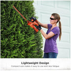 BLACK+DECKER 20V MAX Hedge Trimmer, Cordless, 18 inch Blade, Reduced Vibration, Battery and Charger Included (LHT218C1)