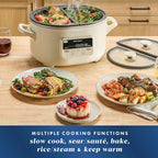 Crock-Pot MultiMeal Multicooker and Programmable Slow Cooker with Bake Function Oat Milk