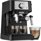 De'Longhi Stilosa Manual Espresso Machine, Compact Coffee Maker, 15 Bar Pump Pressure, Manual Milk Frother Steam Wand for Authentic Single &amp; Double Espresso, Lattes &amp; Cappuccinos, Tamper Included