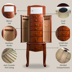 Hives &amp; Honey Morgan Jewelry Armoire, Cherry