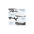 Folding Bed with 5 Inch Mattrees, 75"x38" Rollaway Beds for Adults