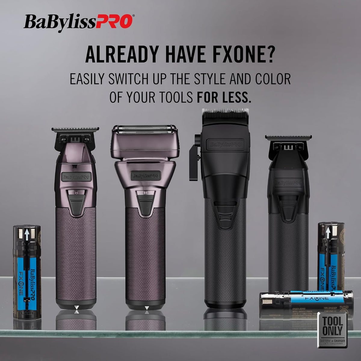 BaBylissPRO FXONE Limited Edition Purple Tool Only Hair Trimmer + Foil Shaver