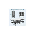 Folding Bed with 5 Inch Mattrees, 75"x38" Rollaway Beds for Adults