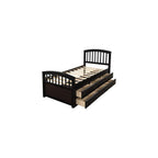 Twin Size Platform Storage Bed Solid Wood Bed with 6 Drawers