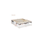 Pet-Friendly Platform Bed Frame, No Headboard Platform Bed, with Storage Drawers, Pet-Friendly Design, King Size, White
