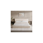 AirFrame King Upholstered Bed Frame with Ergonomic Angled Headboard