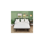 Twin Daybed with Pop Up Trundle, Metal Steel Slats, Black