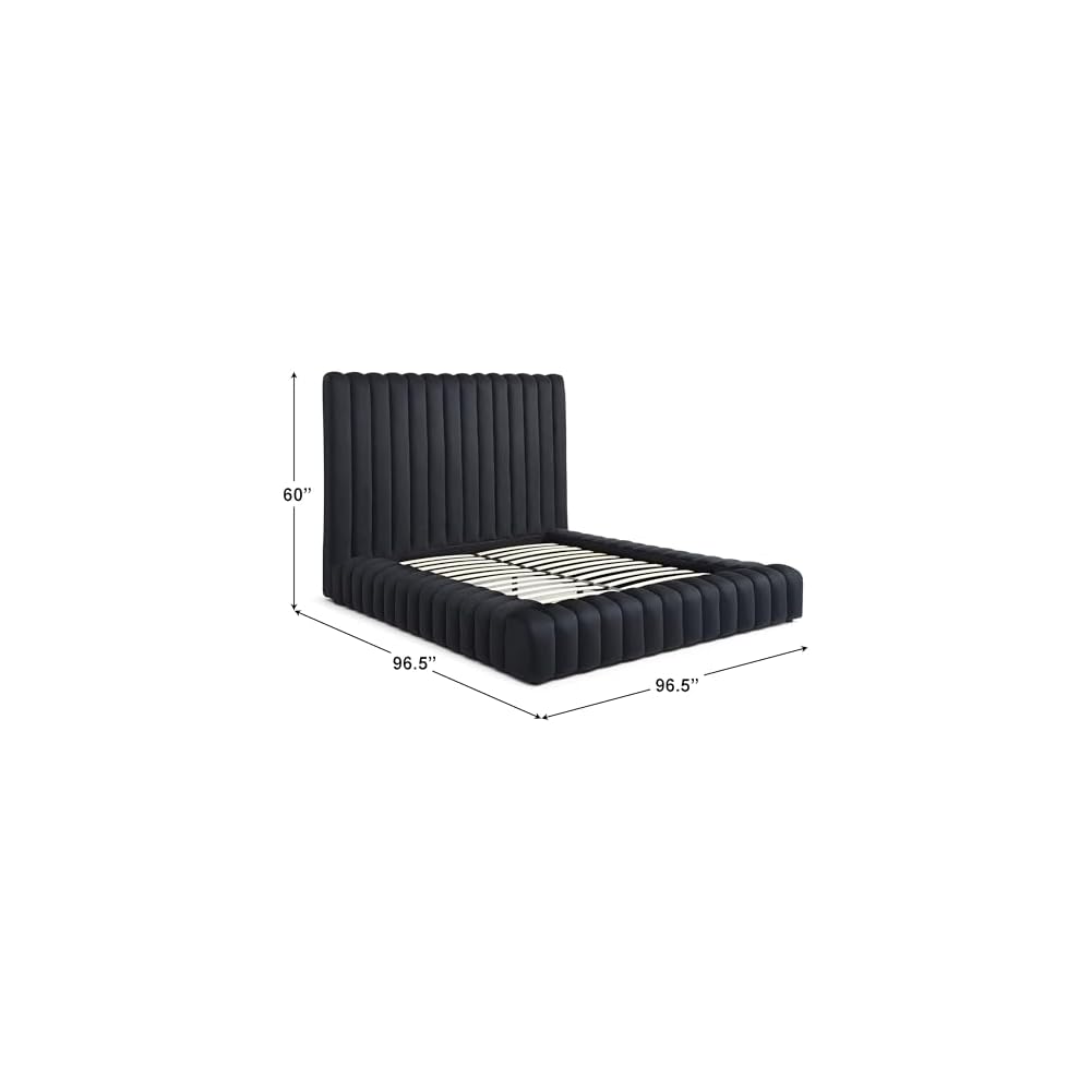 Avalon Velvet Upholstered Luxurious Platform Bed