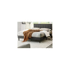 Mornington Upholstered Platform Bed Frame, Dark Gray, Full Size
