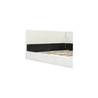 Full Size Upholstered Daybed with Headboard, Beige