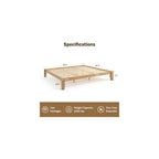 Mikor King Japanese Joinery Bed Frame, Solid Wood, No-Tool Setup