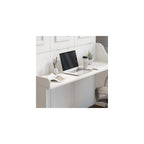 Alegra Full Murphy Bed with Desk | Engineered and Solid Wood Construction | Smooth Painted Finish - NO Melamine Used | Perfect for a Home Office Guest Bed (Warm White)