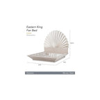 Fantosini King Fan Bed - Silver Leaf