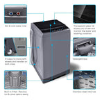 COMFEE’ 1.6 Cu.ft Portable Washing Machine, 11lbs Capacity Fully Automatic Compact Washer with Wheels, 6 Wash Programs Laundry Drain Pump, Ideal for Apartments, RV, Camping, Magnetic Gray