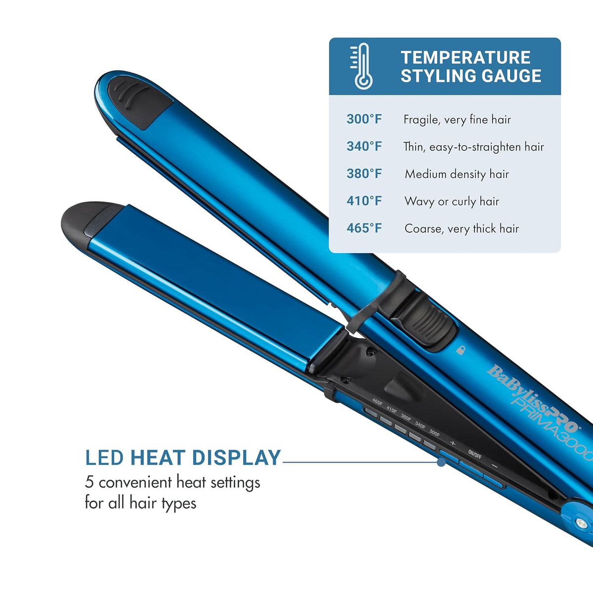 BaBylissPRO Limited Edition 1 1/4" Nano Titanium Prima3000 Ionic Hair Straightener